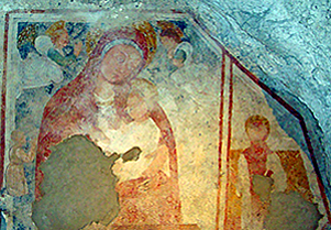 Parco archeologico e naturale di Santa Maria di Agnano - Affresco della Vergine